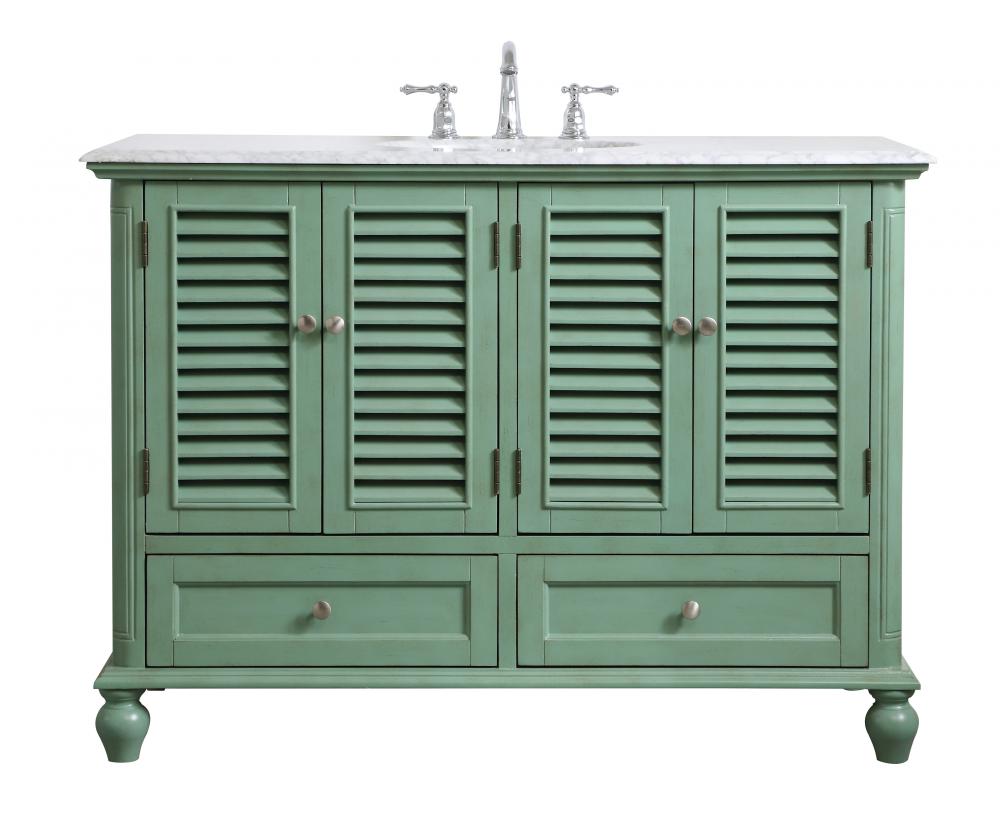 48 in. Single Bathroom Vanity in Vintage Mint - 48 x 35 x 22 in.