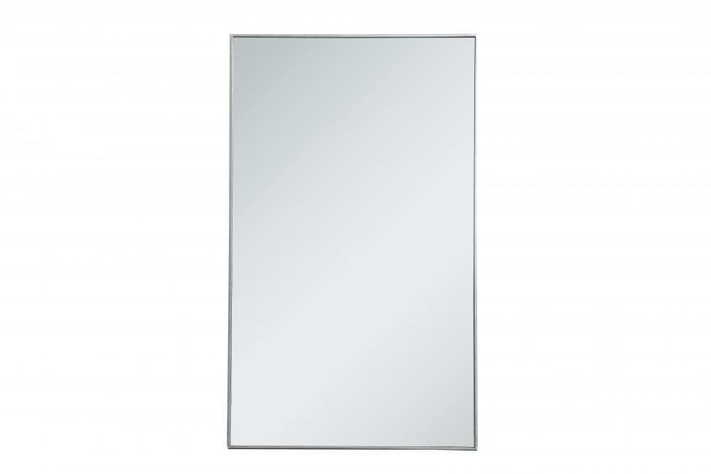 36 in. Metal Frame Rectangle Mirror in Silver - 35.25 x 71.25 x 0.16 in.