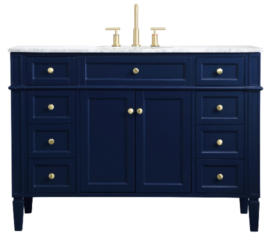 48 in. Single Bathroom Vanity in Blue