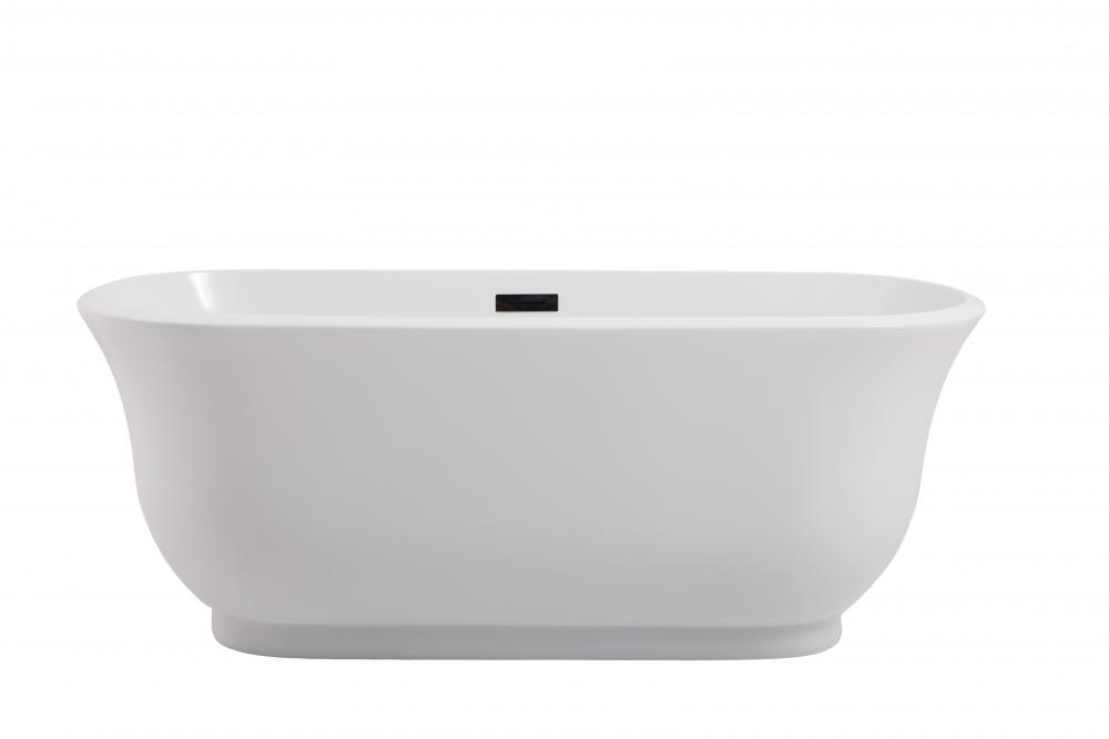 Picture of Elegant Decor BT10259GW 59 in. Soaking Bathtub in Glossy White - 67 x 25.5 x 17 in.