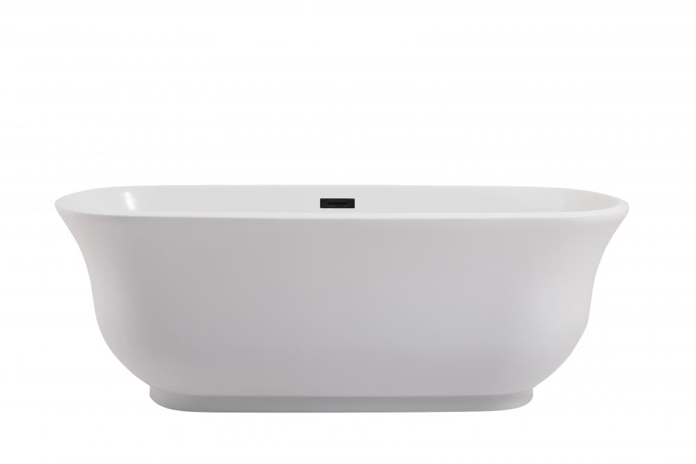 Picture of Elegant Decor BT10267GW 67 in. Soaking Bathtub in Glossy White - 67 x 25.5 x 17 in.