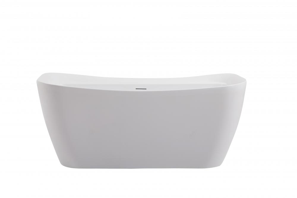 Picture of Elegant Decor BT10459GW 59 in. Soaking Bathtub in Glossy White - 67 x 25.5 x 17 in.