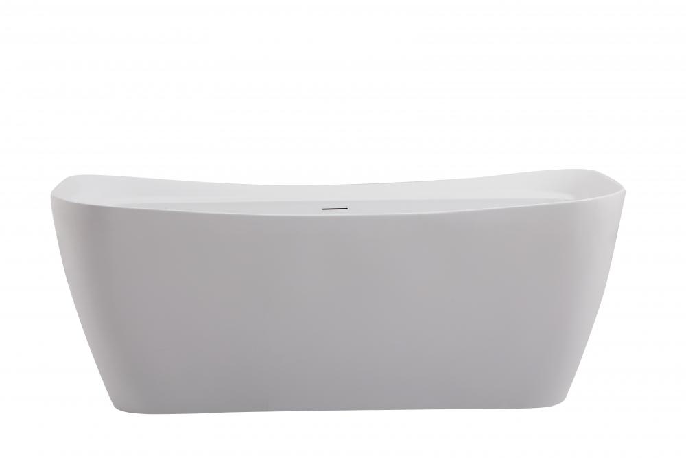 Picture of Elegant Decor BT10467GW 67 in. Soaking Bathtub in Glossy White - 67 x 25.5 x 17 in.