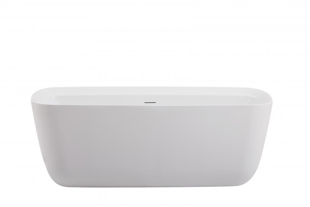 Picture of Elegant Decor BT10567GW 67 in. Soaking Bathtub in Glossy White - 67 x 25.5 x 17 in.