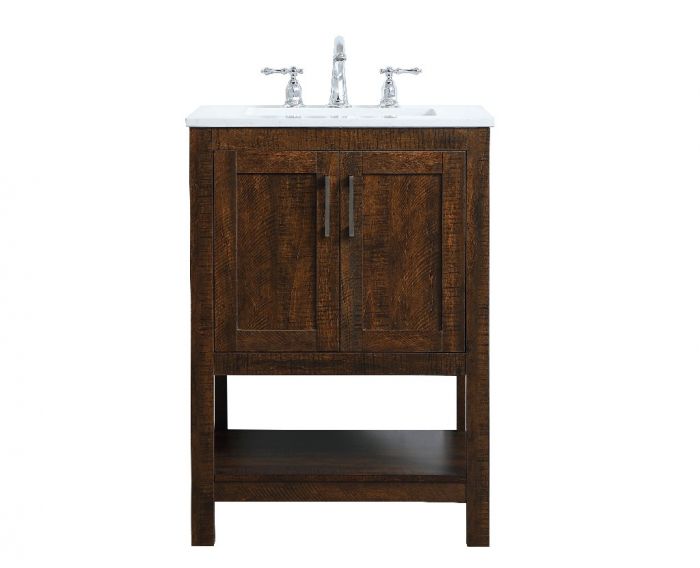 24 in. Single Bathroom Vanity in Espresso