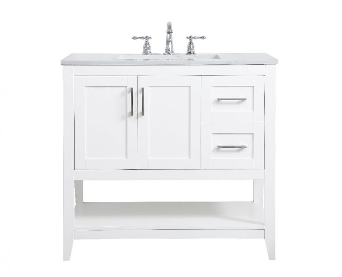 36 in. Single Bathroom Vanity in White