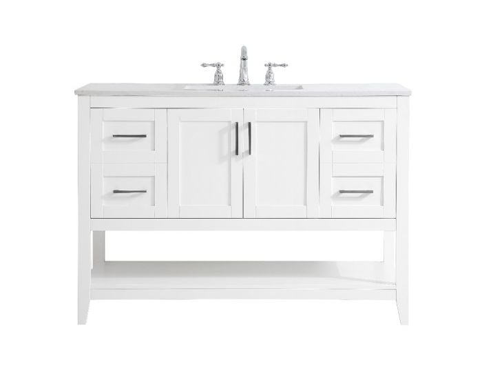 48 in. Single Bathroom Vanity in White
