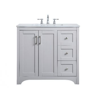 36 in. Single Bathroom Vanity in Grey