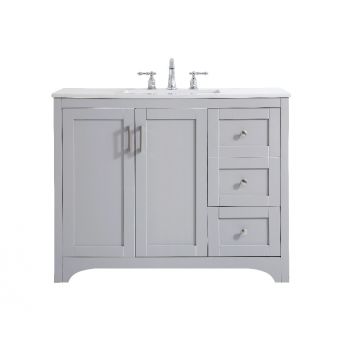 42 in. Single Bathroom Vanity in Grey