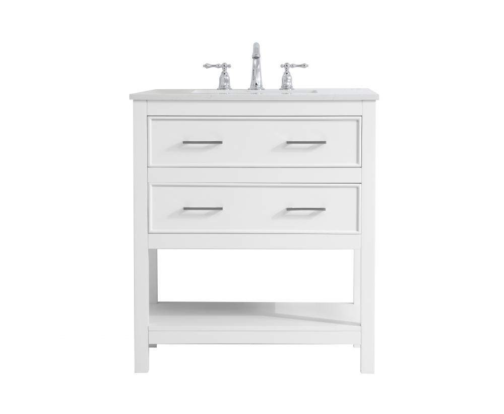 42 in. Single Bathroom Vanity in White