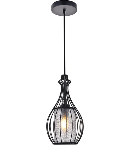 Miya 1 Light Black Pendant - 15 x 15 x 12.80 in.