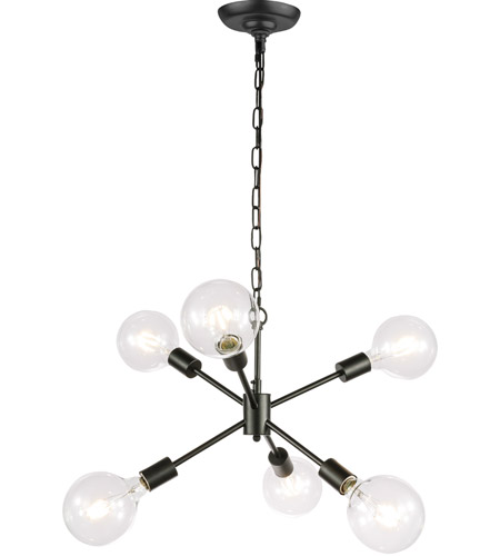 Nolan 6 Light Matte Black Pendant - 16 x 16 x 13.20 in.