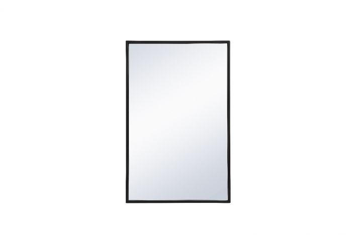 18 x 28 in. Metal Frame Rectangle Mirror, Black