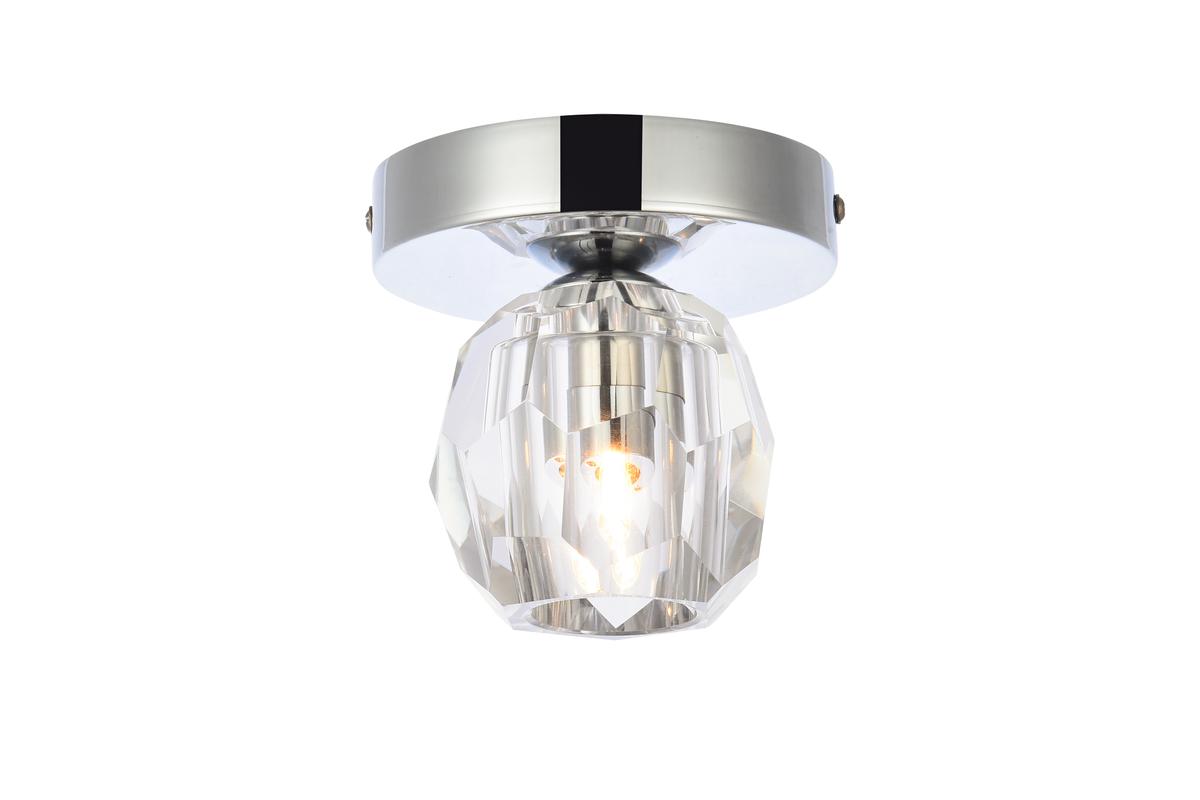 Eren 1 Light Flush Mount, Chrome