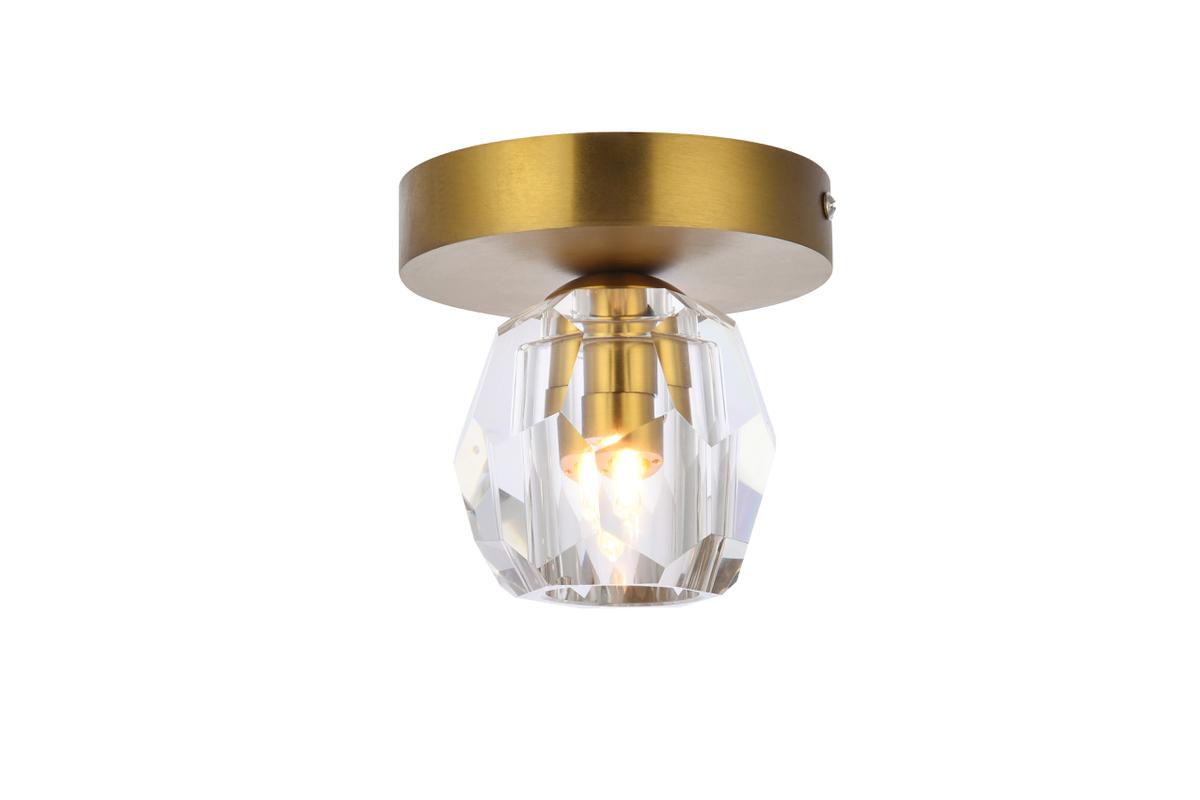 Eren 1 Light Flush Mount, Gold