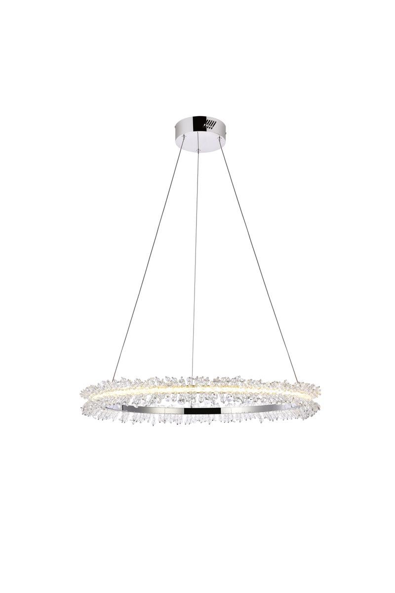 26 in. Laurel LED Light with Pendant Lamp, Chrome