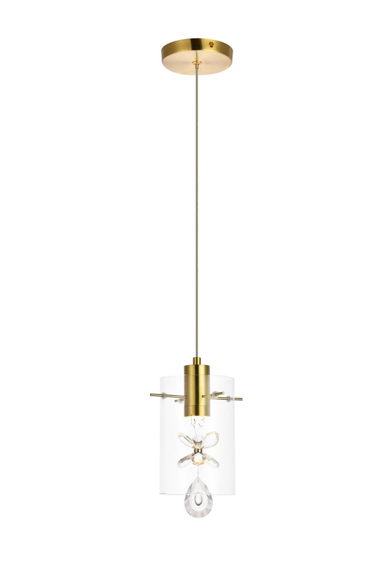 Hana 1 Ceiling Light with Pendant Lamp, Gold
