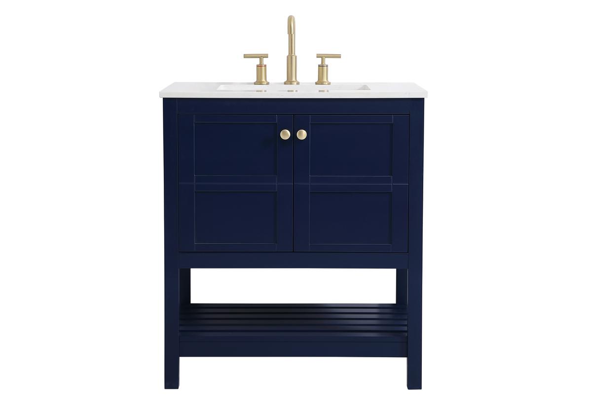 30 in. Theo Single Bathroom Vanity, Blue