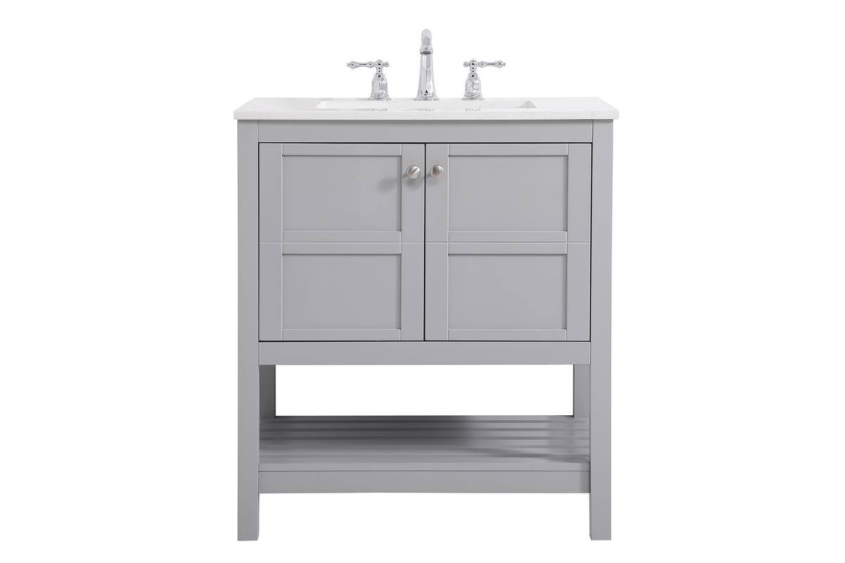 30 in. Single Bathroom Vanity, Gray