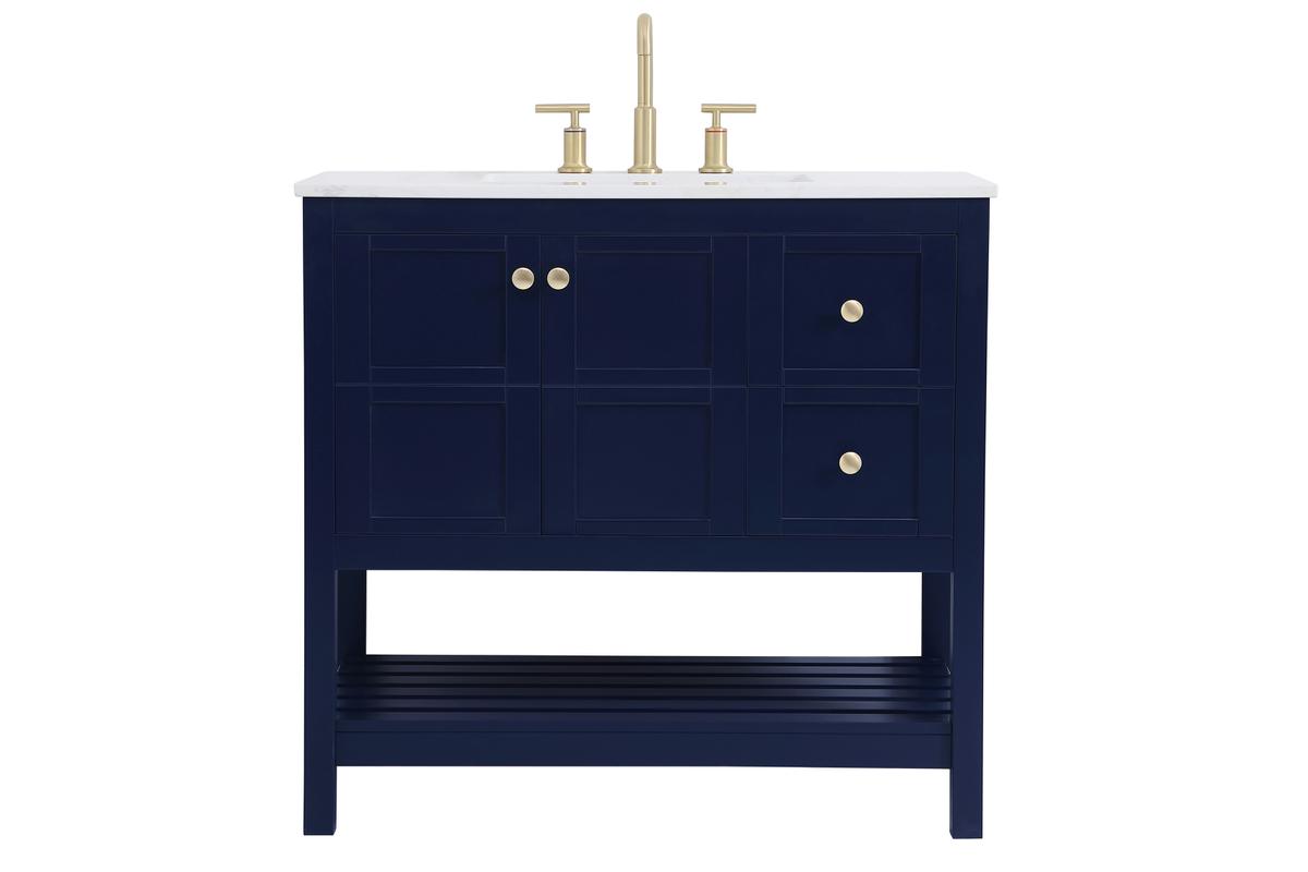 36 in. Theo Single Bathroom Vanity, Blue