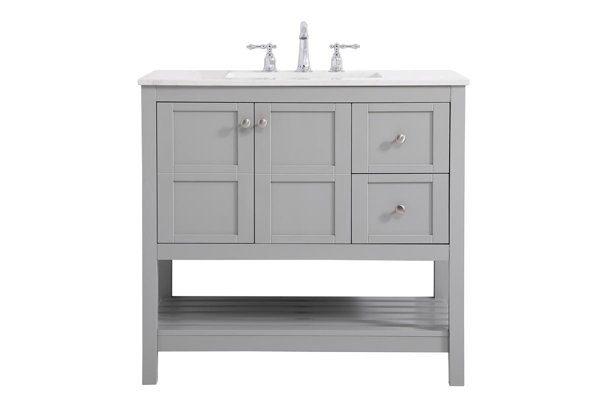 36 in. Theo Single Bathroom Vanity, Gray
