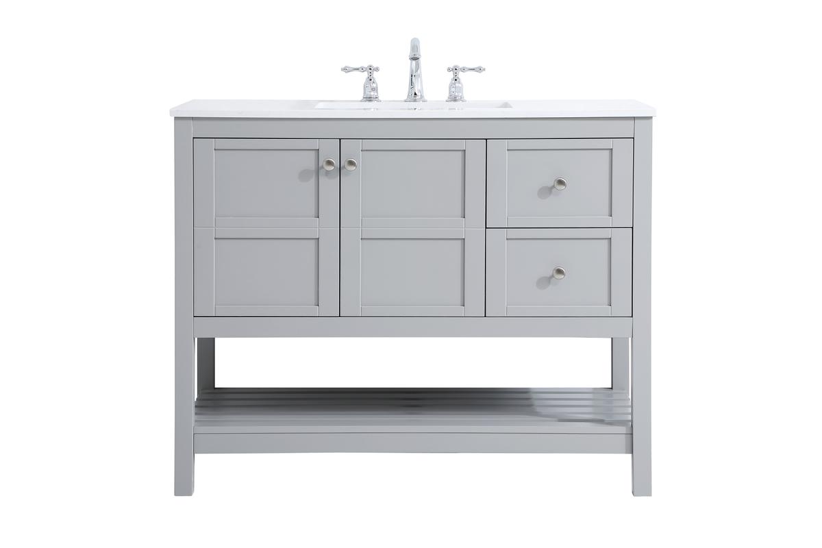 42 in. Theo Single Bathroom Vanity, Gray
