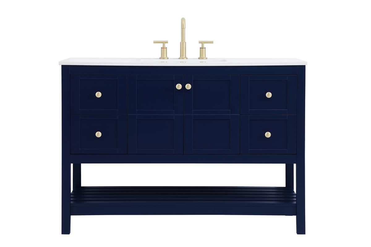 48 in. Single Bathroom Vanity, Blue