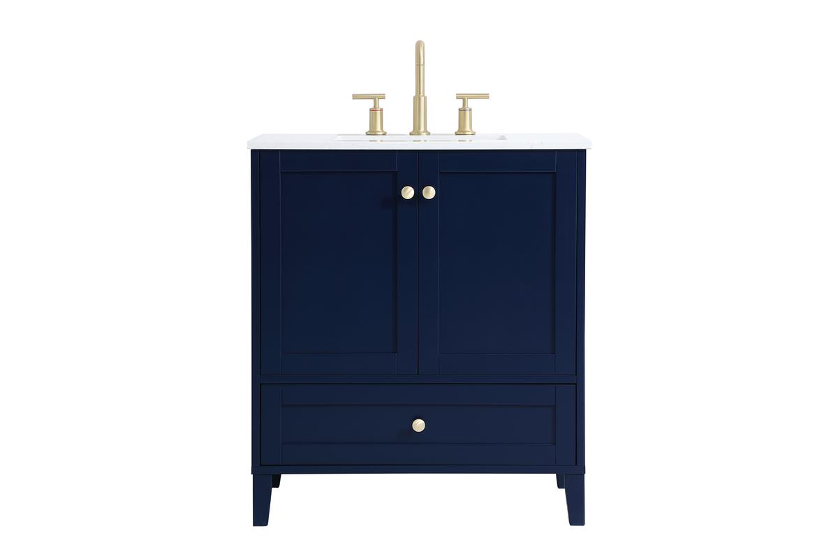 30 in. Single Bathroom Vanity, Blue