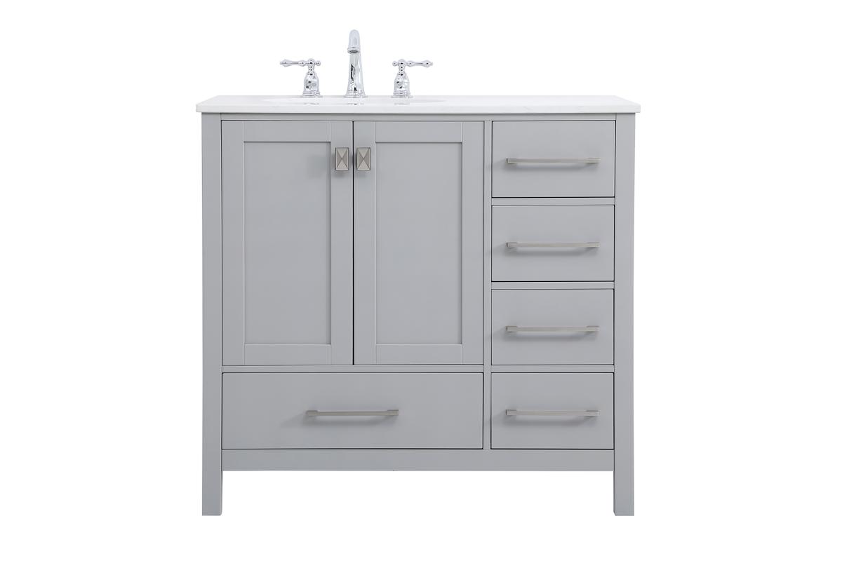 36 in. Irene Single Bathroom Vanity, Gray