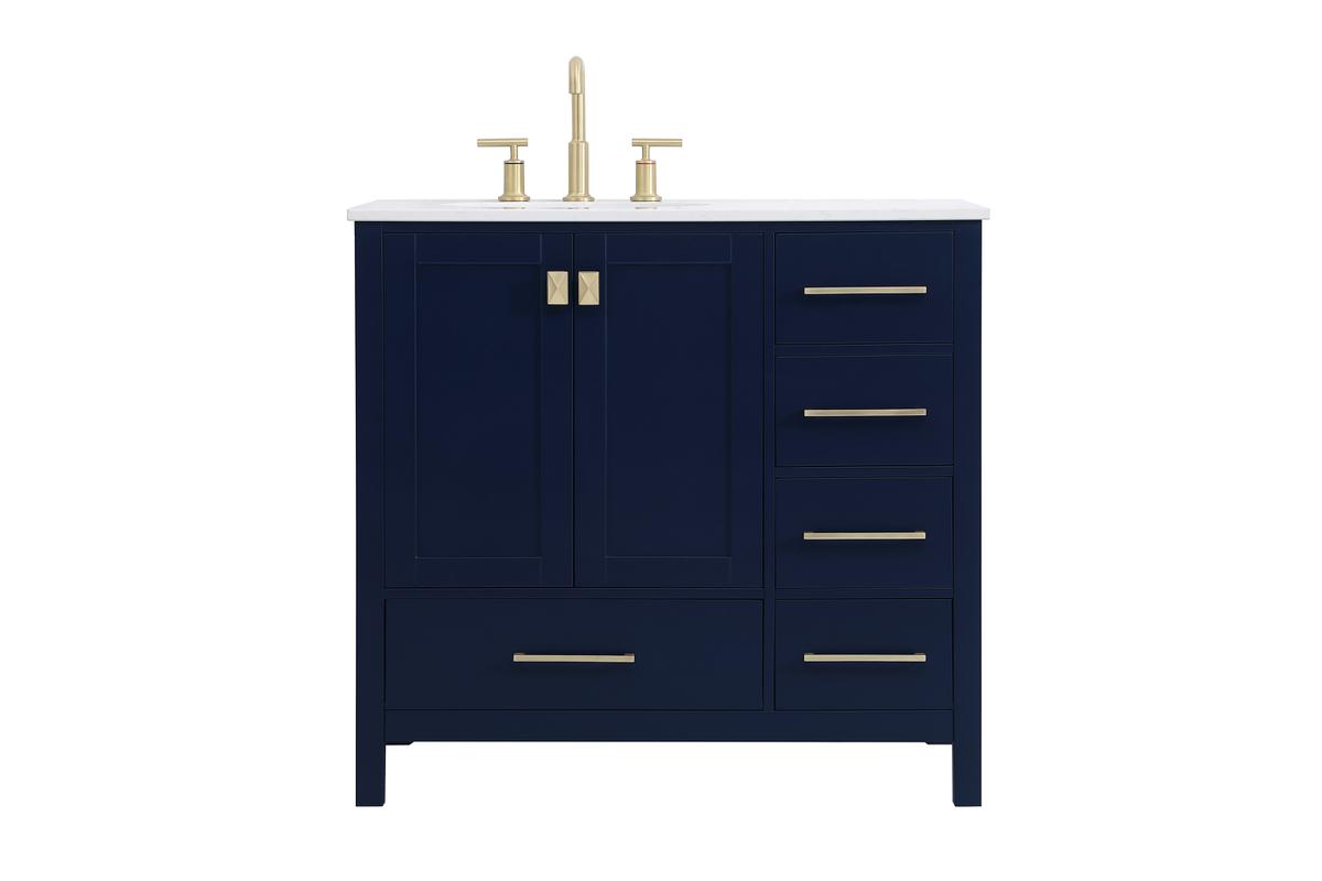 36 in. Irene Single Bathroom Vanity, Blue