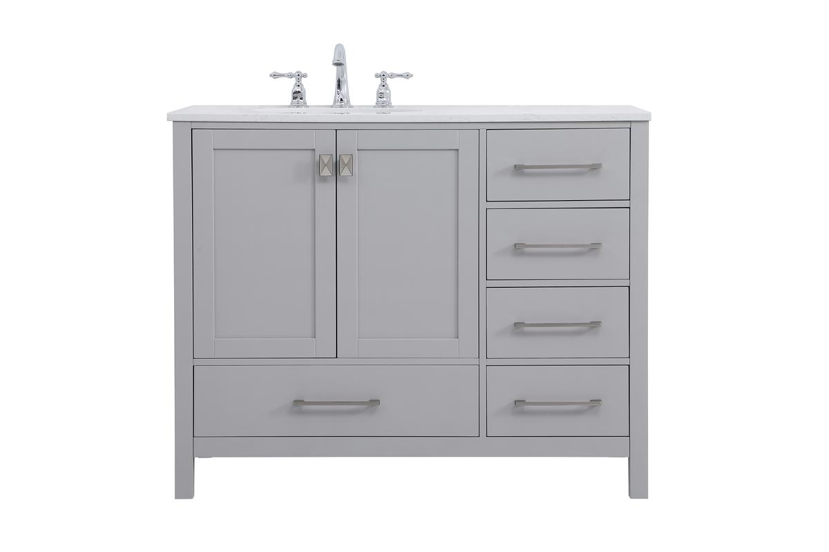 42 in. Irene Single Bathroom Vanity, Gray
