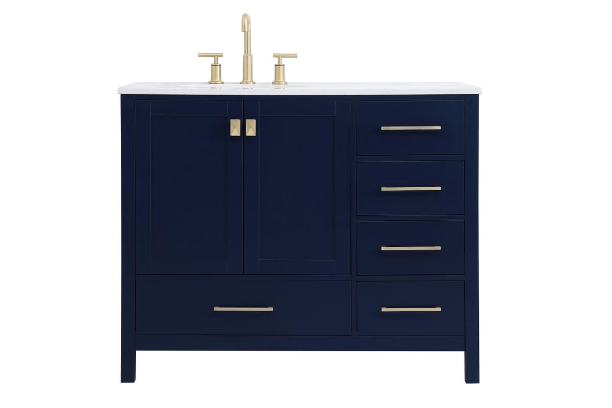 42 in. Irene Single Bathroom Vanity, Blue