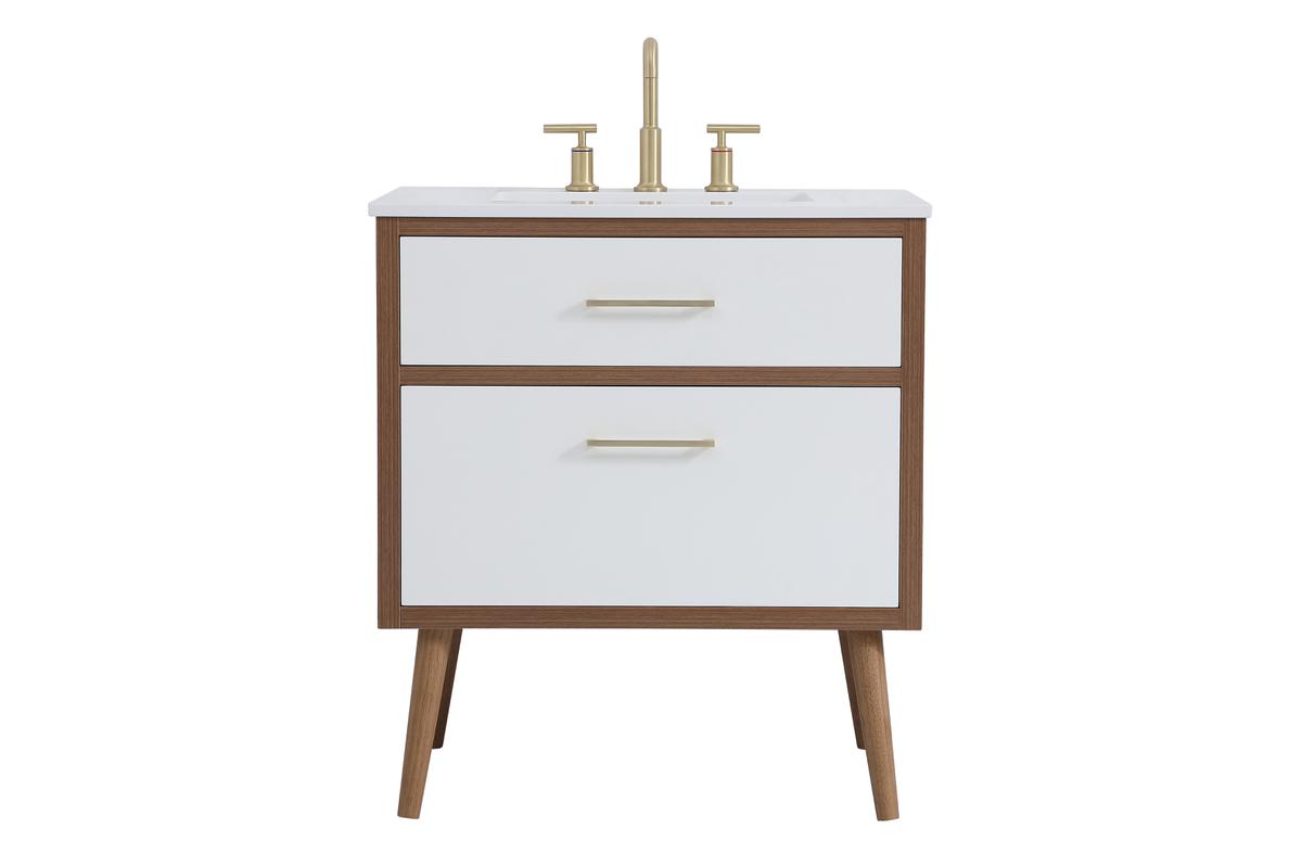 30 in. Boise Bathroom Vanity, White