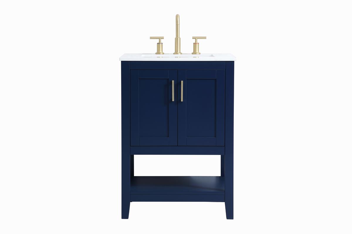 24 in. Aubrey Single Bathroom Vanity, Blue
