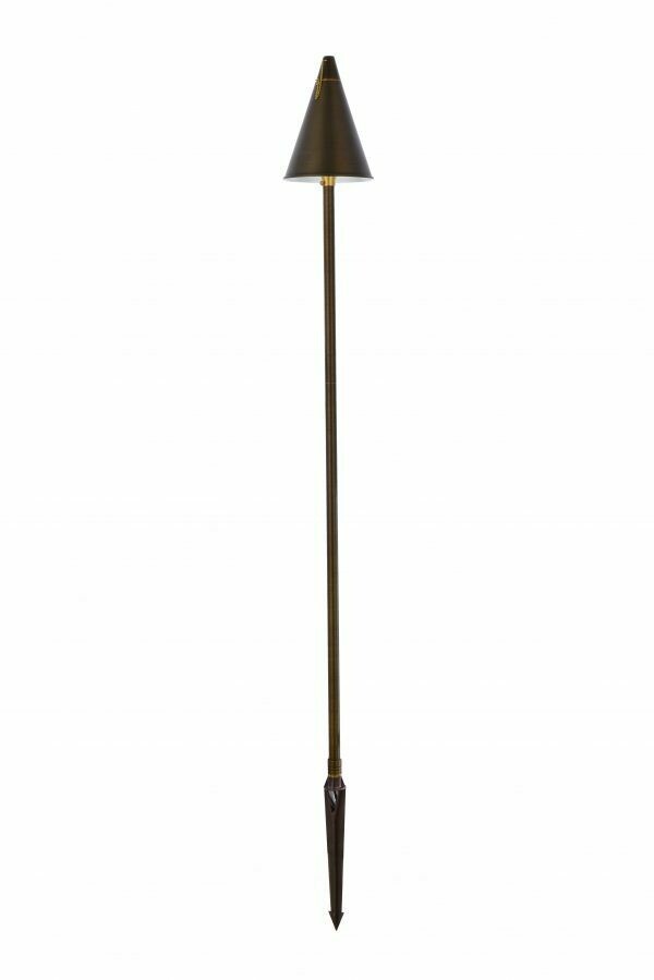 12V & 35 watts Antique Brass Traditional Outdoor Accent Metal Torch Path Light