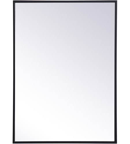 20 x 28 in. Metal Mirror Medicine Cabinet, Black