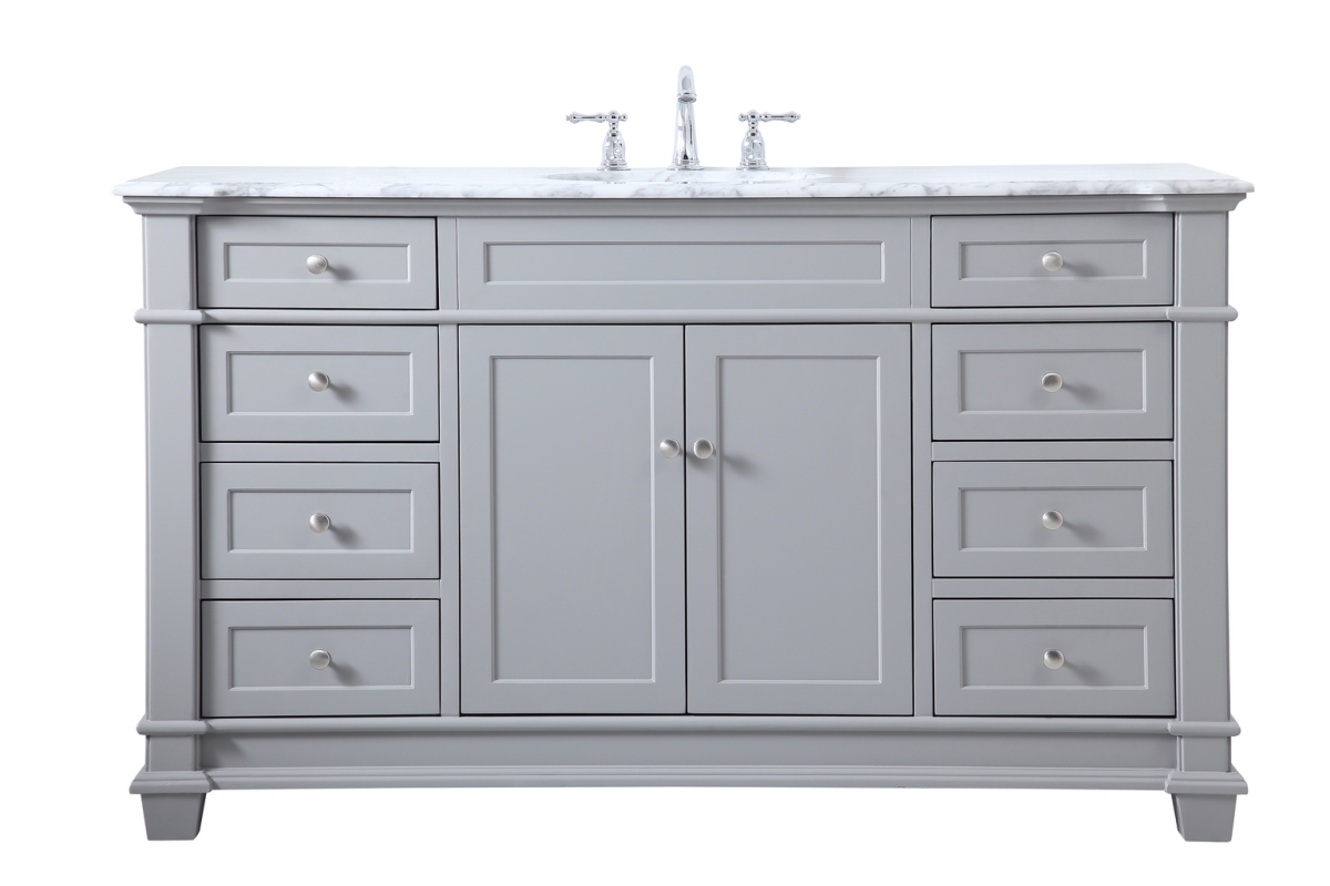 Elegant Decor 60 inch Single Bathroom Vanity Set in Grey