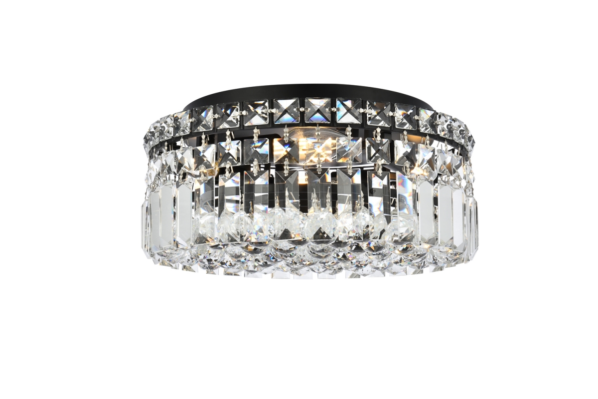 V2030F12BK-RC 12 in. Maxime Flush Mount, Black