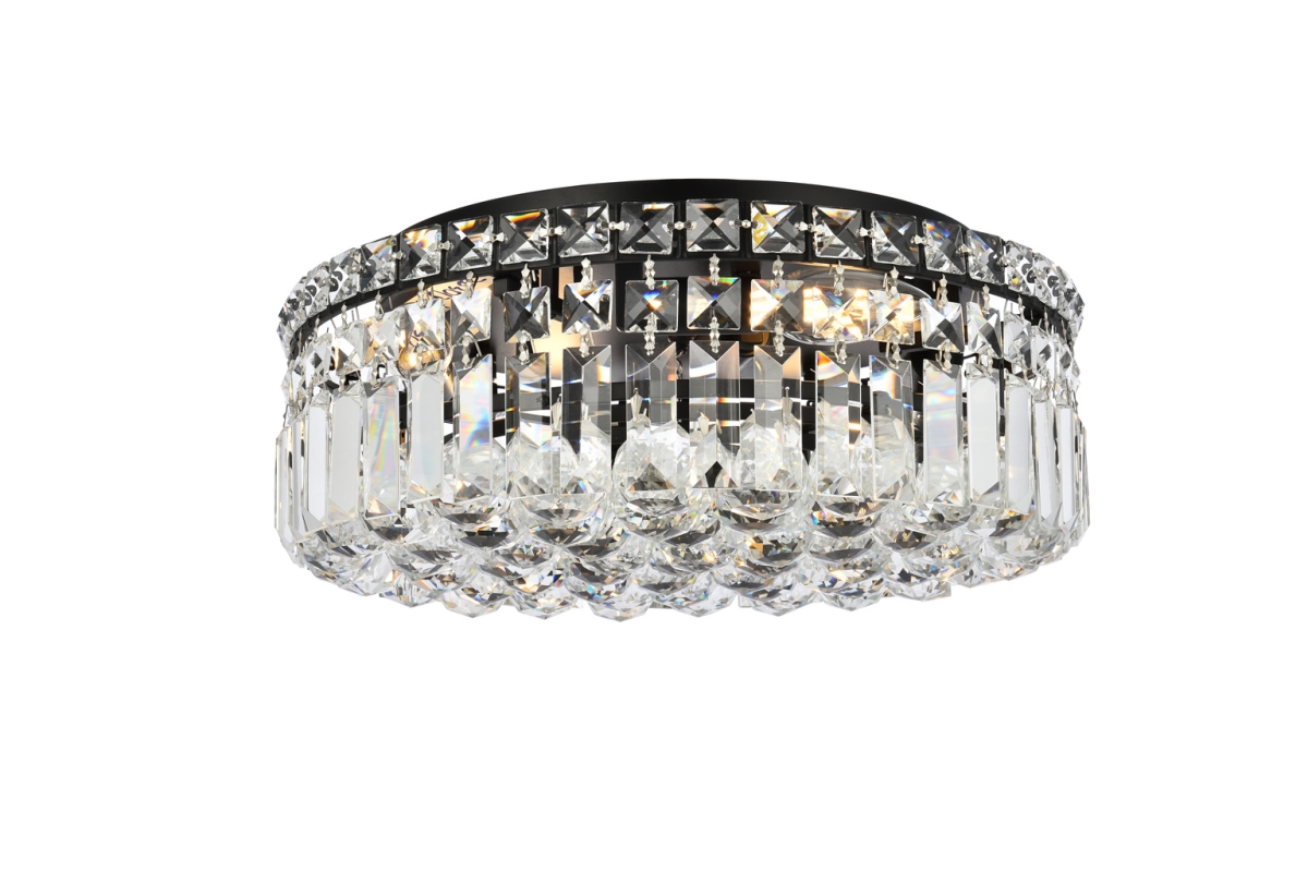 V2030F16BK-RC 16 in. Maxime Flush Mount, Black