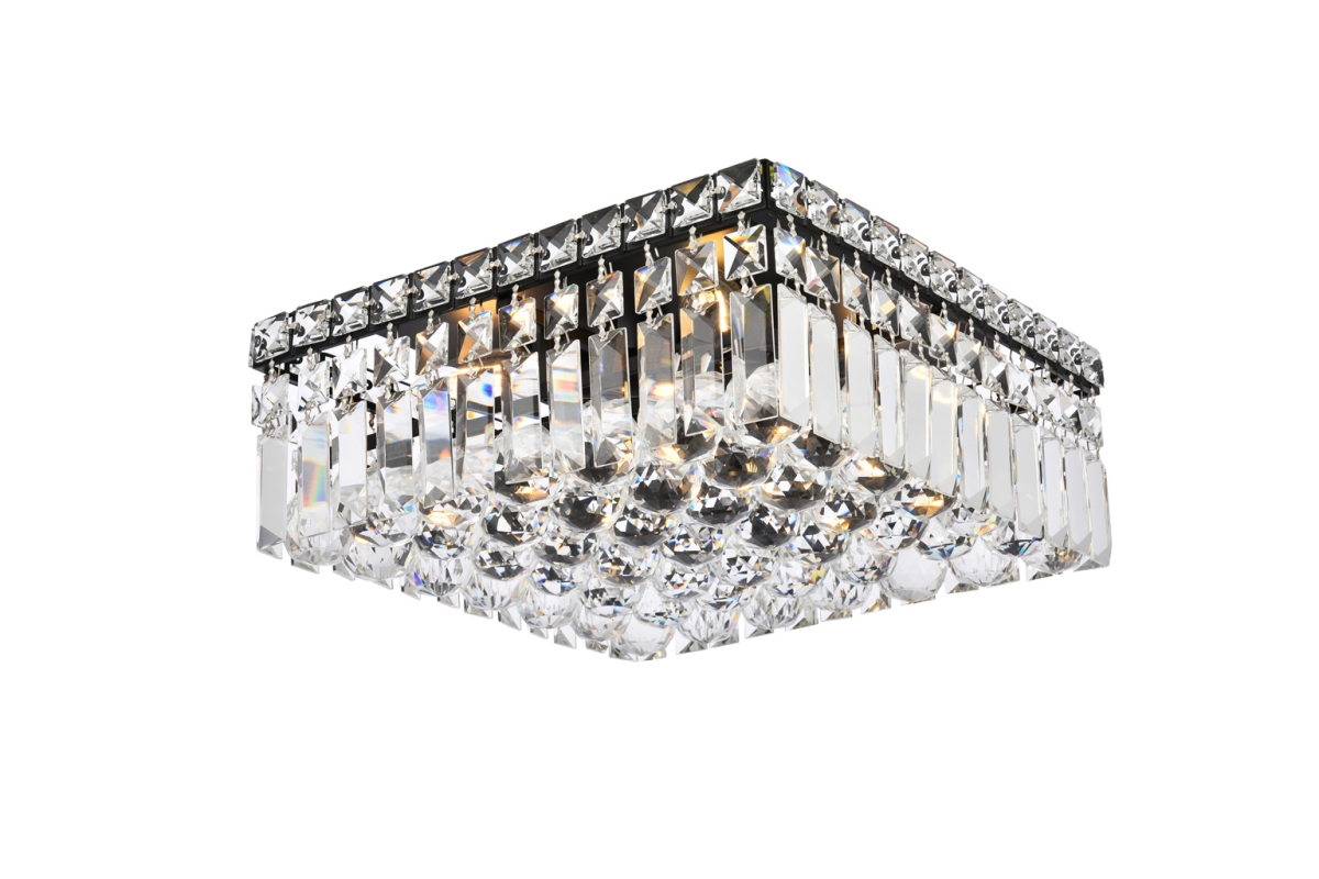 V2032F12BK-RC 12 in. Maxime Flush Mount, Black