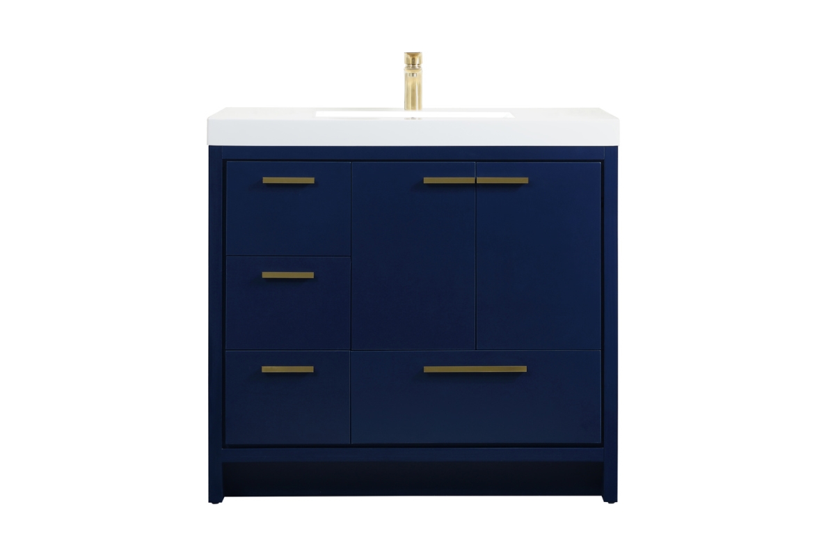 Elegant Decor 36 inch Single Bathroom Vanity in Blue
