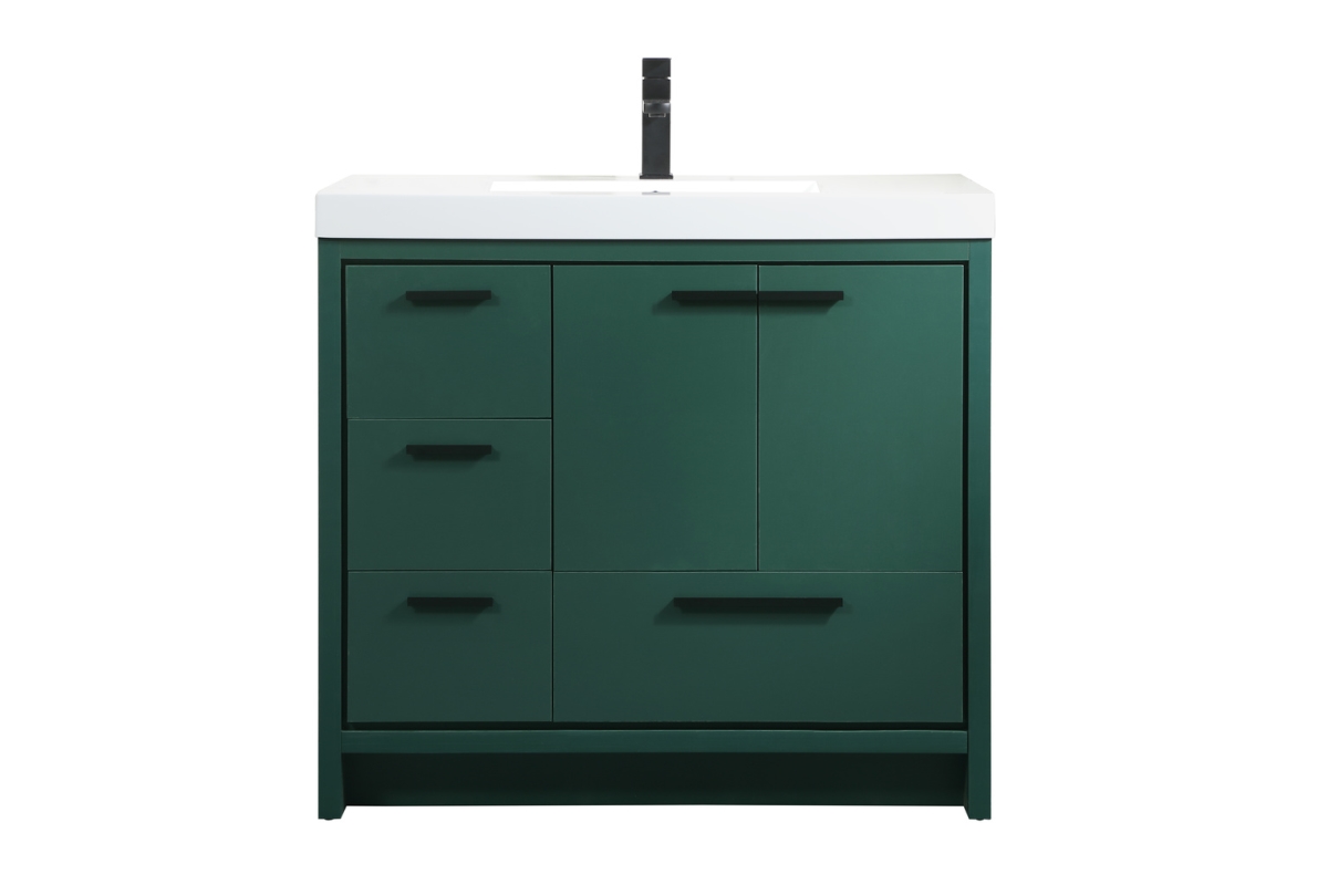 Elegant Decor 36 inch Single Bathroom Vanity in Green
