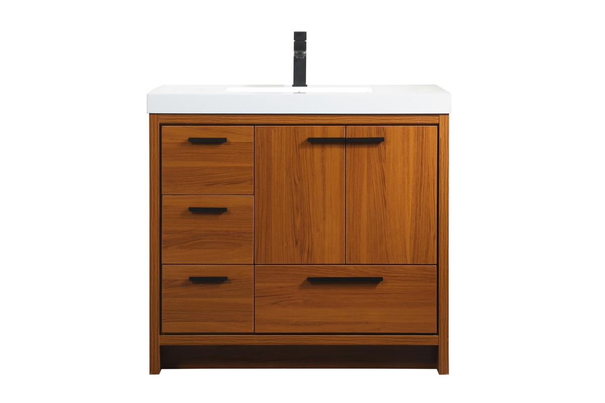 Elegant Decor 36 inch Single Bathroom Vanity in Teak