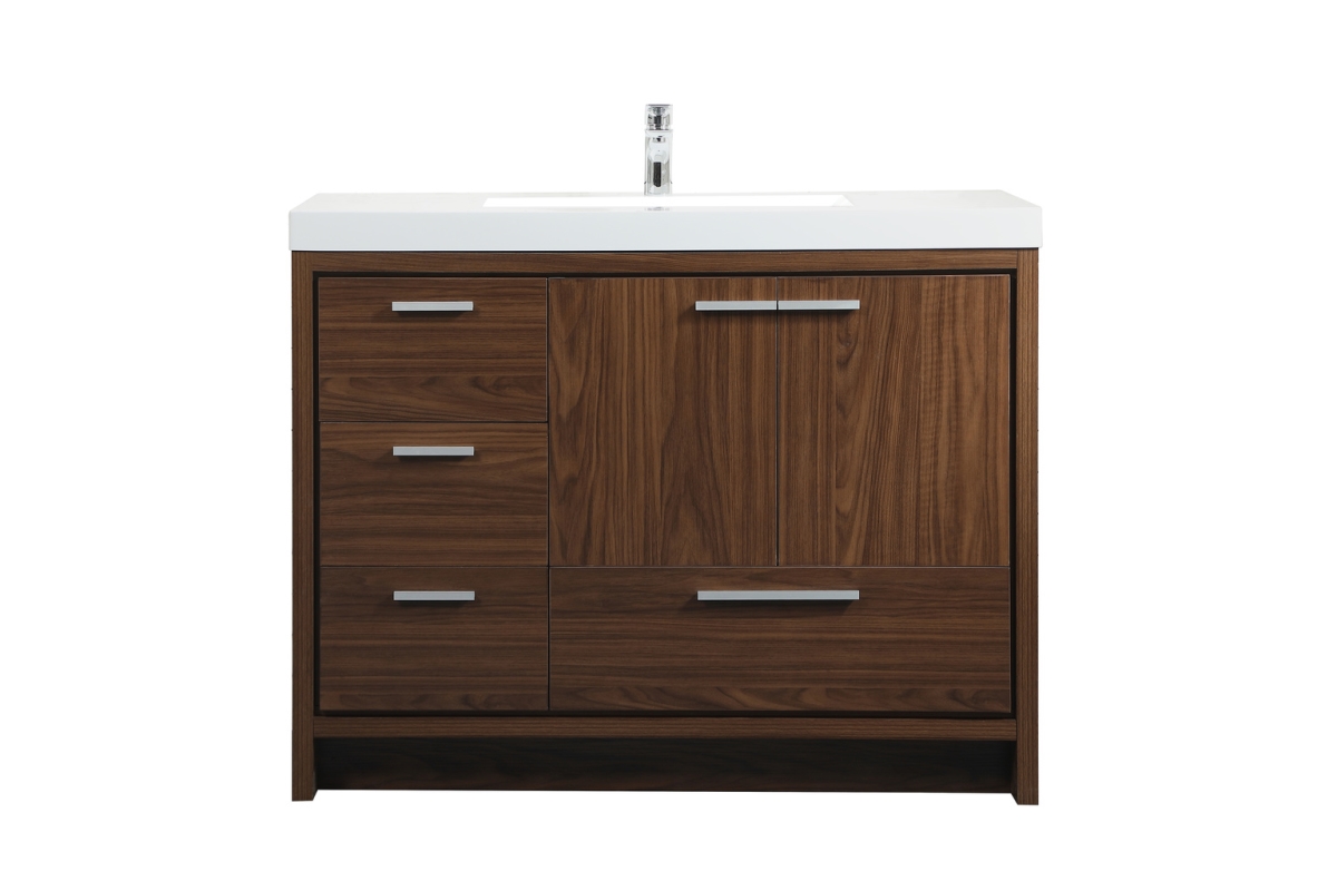 Elegant Decor 42 inch Single Bathroom Vanity in Walnut