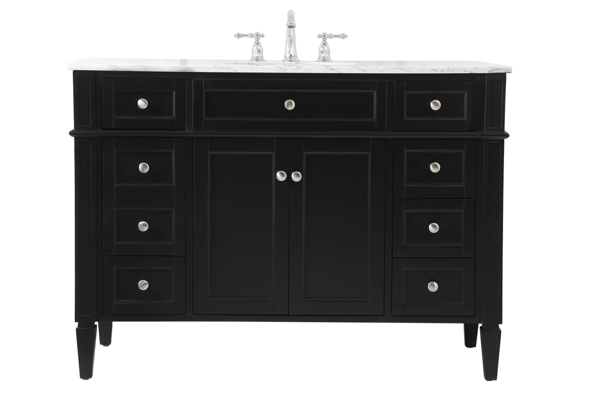 48 in. Single Bathroom Vanity, Black