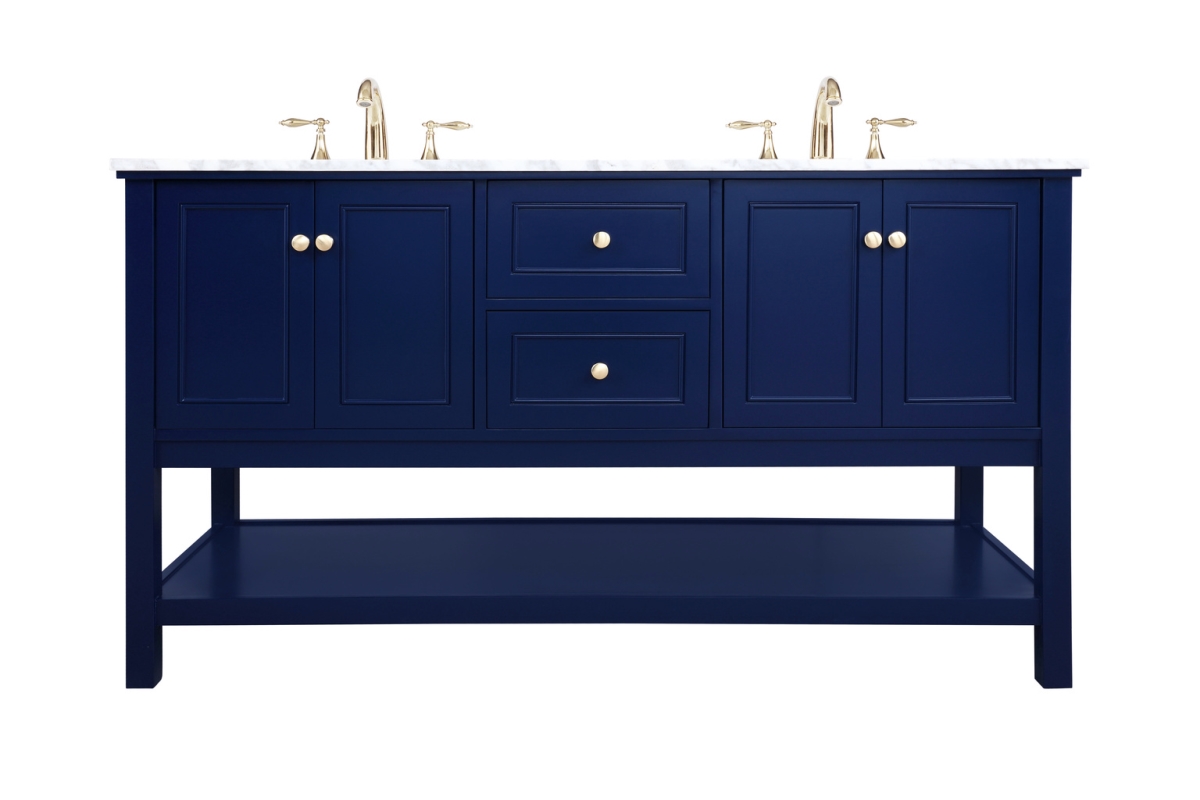 60 in. Single Bathroom Vanity, Blue