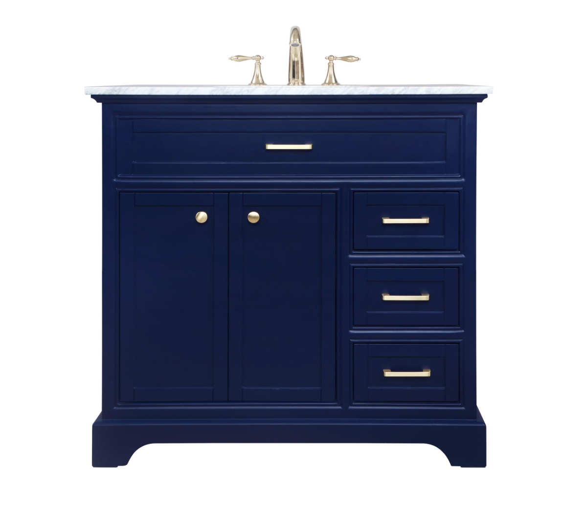36 in. Single Bathroom Vanity, Blue