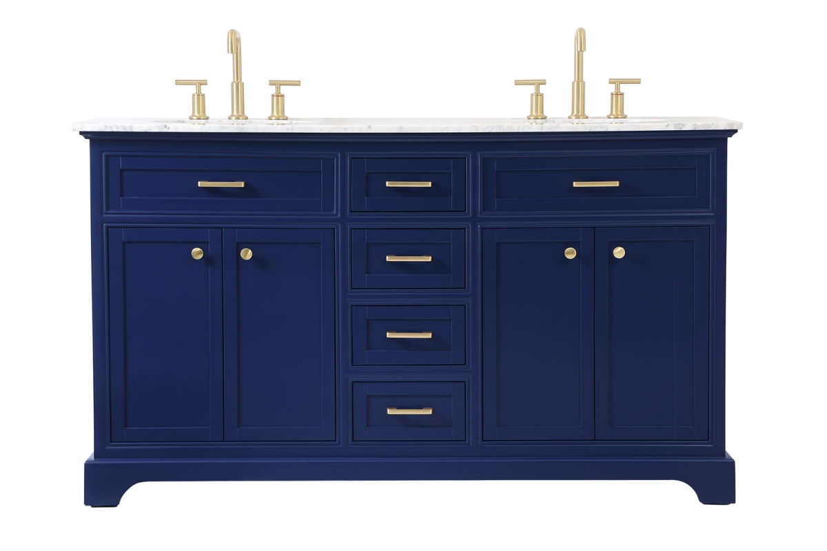 60 in. Single Bathroom Vanity, Blue