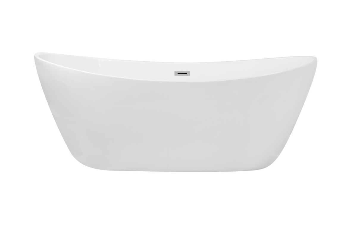 Picture of Elegant Decor BT10372GW 72 in. Soaking Double Slipper Bathtub, Glossy White