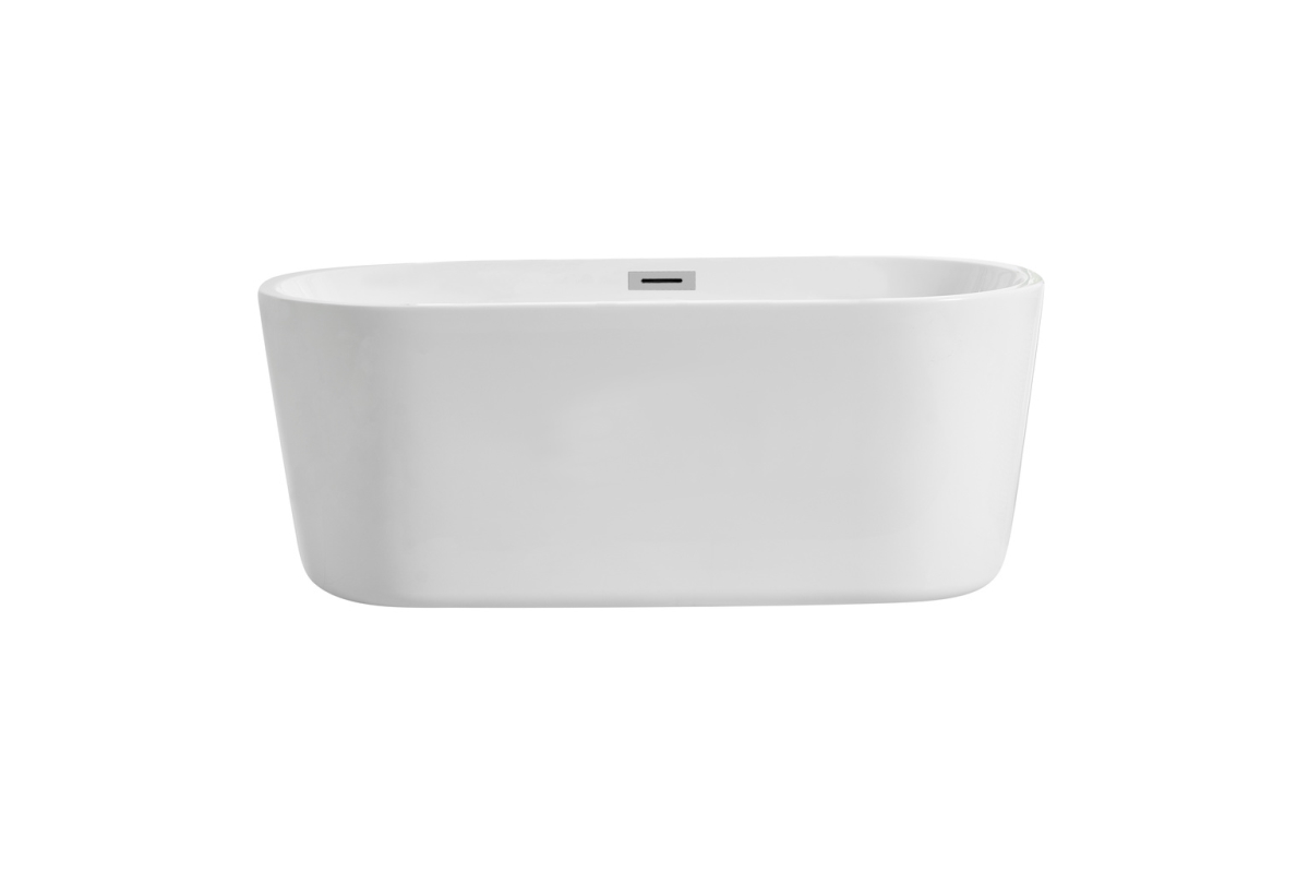 Picture of Elegant Decor BT10659GW 59 in. Soaking Roll Top Bathtub&#44; Glossy White